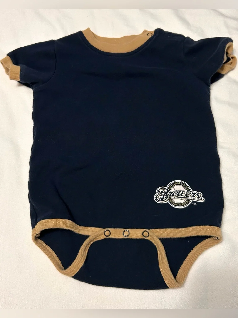 18 Month Vintage Milwaukee Brewers Genuine MLB Bodysuit MKE Baseball Like New!